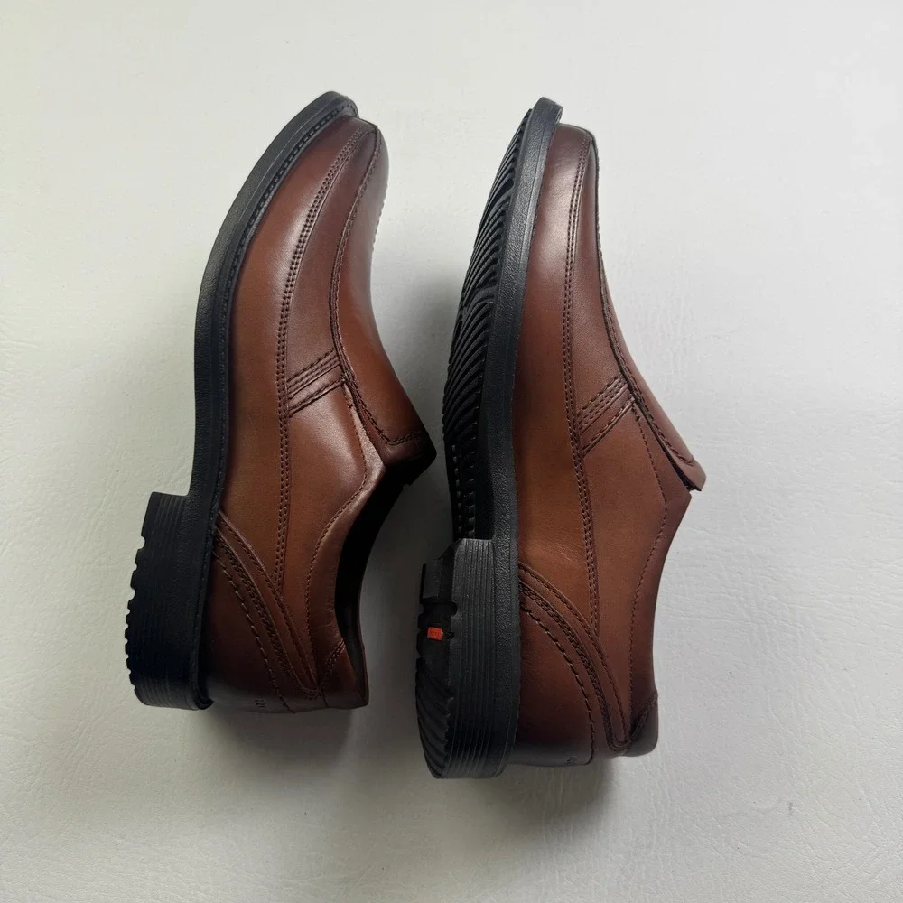 Rockport SL2 Bike SO Men Tan Havane Leather Slip On Loafer Shoes CH5296 9.5W
